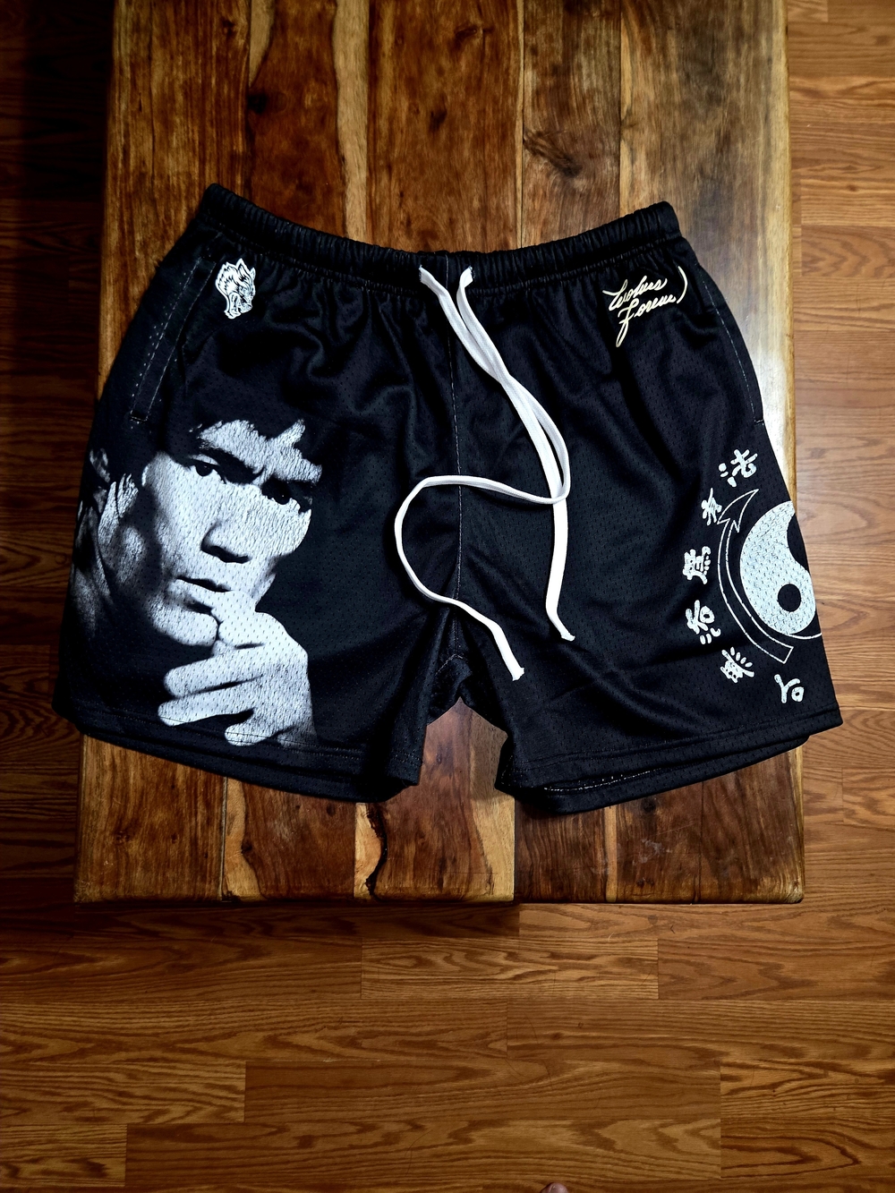 Darc Sport/Bruce Lee "Dont Think, Feel!" Athletic Mesh Shorts. Size X-Large